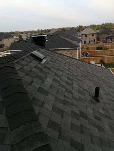 Black Shingle Roof Replacement in Innisfil Ontario