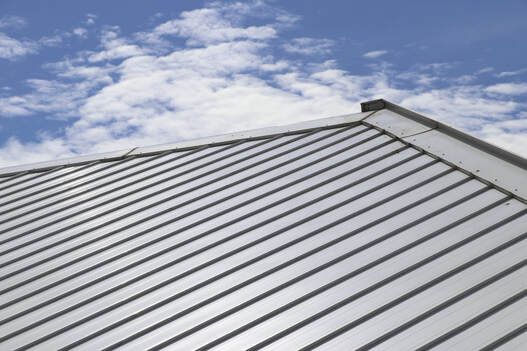 Teal Metal roof shingles roof with skylights in innisfil Ontario