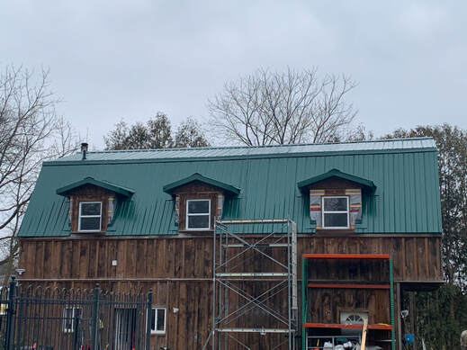 Standing Seam Metal Roof Installed on Barn house in Barrie