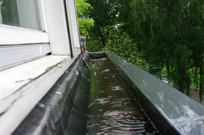Downspout blockage causing Eavestrough drainage issue in Bradford West, Ontario